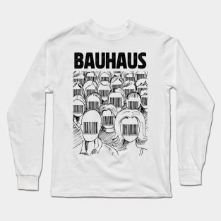 Barcode face Bauhaus Long Sleeve T-Shirt